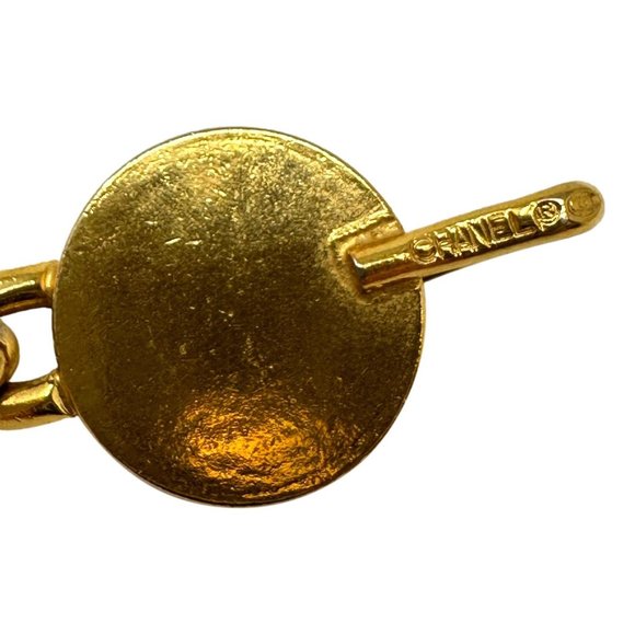 CHANEL Vintage Yellow Gold-Plated Chain Belt with CC Medallion Coins - Picture 3 of 8